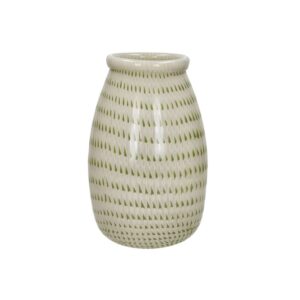Camou Glass Vase Olive Dia 9.3" by Pomax
