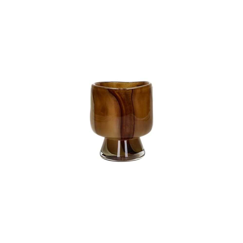 Camou Glass Vase Camel Dia 3.9" by Pomax