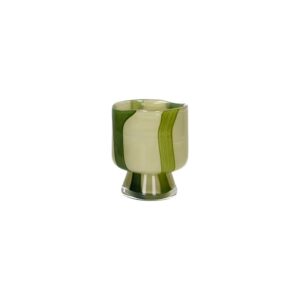 Camou Glass Vase Olive Dia 3.9" by Pomax