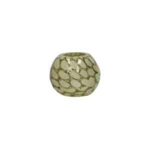 Camou Glass Vase Green Dia 4" by Pomax