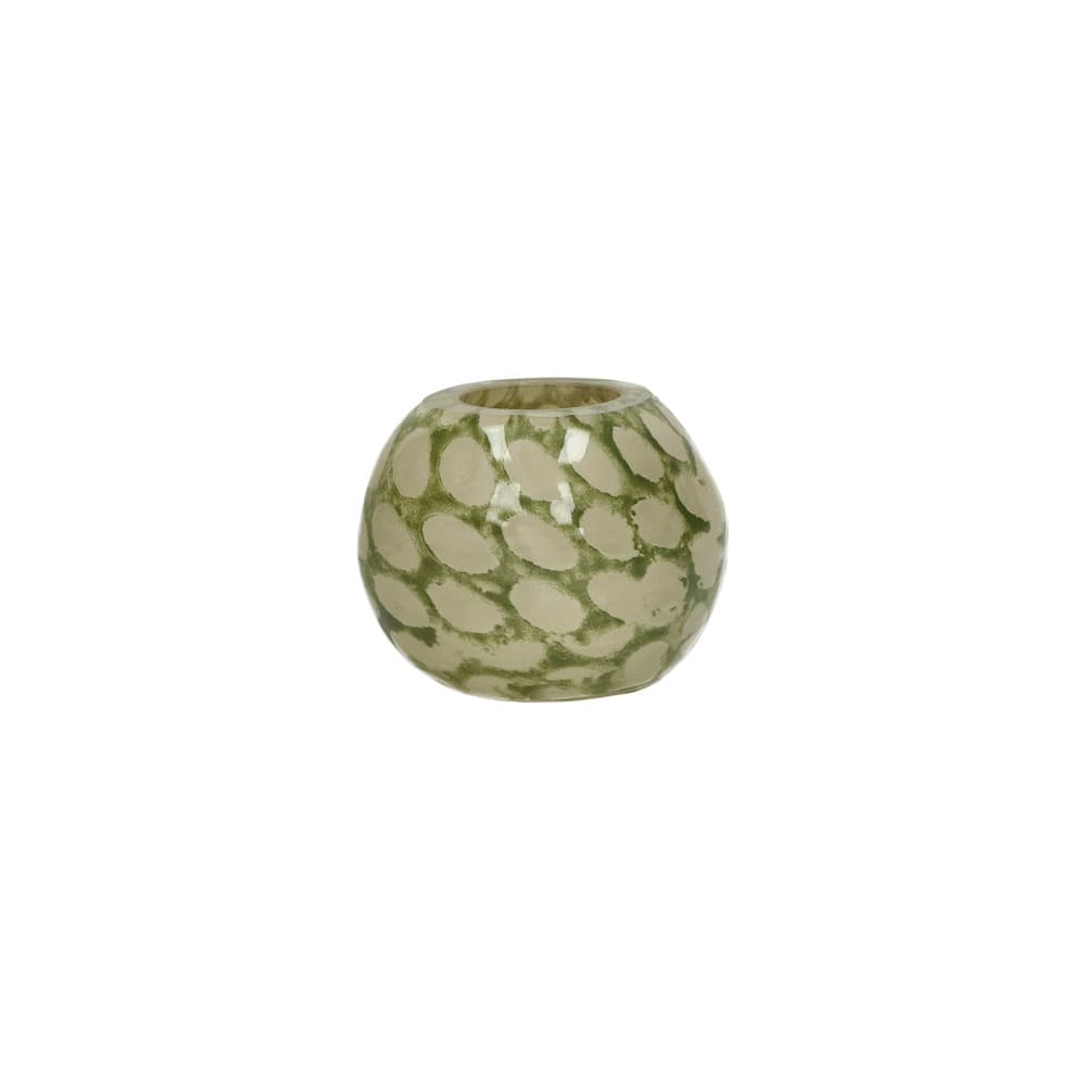 Camou Glass Vase Green Dia 4" by Pomax