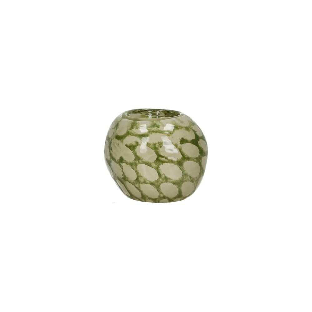 Camou Glass Vase Green Dia 4" by Pomax - Image 2