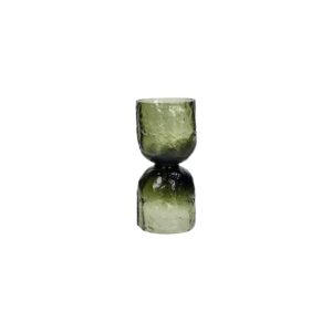 Vase Hurricane Glass Green Dia 3.5" by Pomax