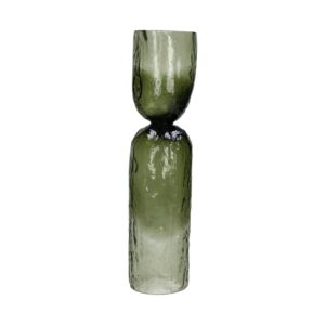 Vase Hurricane Glass Green Dia 4.3" by Pomax