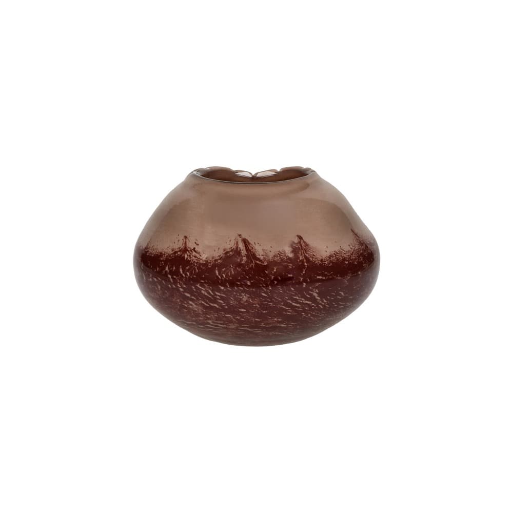 Anima Vase/Hurricane Glass Burgundy Dia 8.03" by Pomax