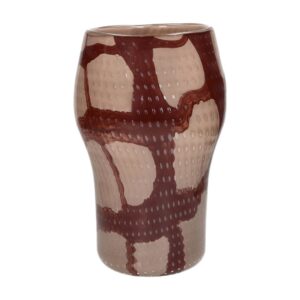 Anima Vase/Hurricane Glass Burgundy Dia 8.8" by Pomax