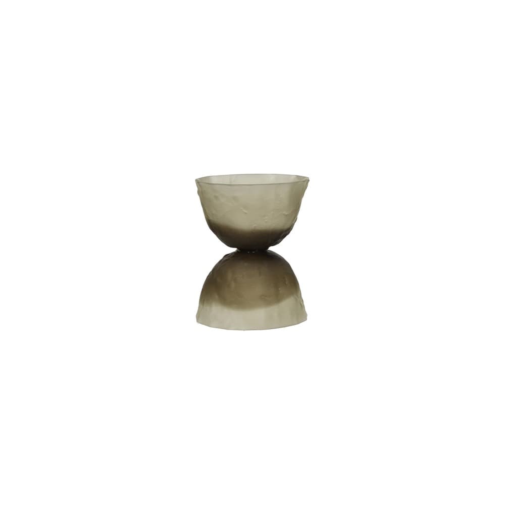 Vase Glass Hurricane Smoke Dia 4.7" by Pomax