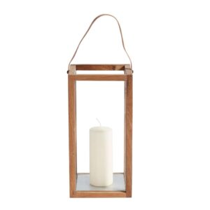 Storm Large Natural Teak Lantern by Muubs