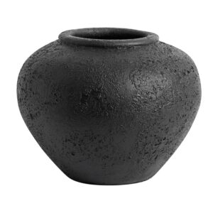Luna Black Medium Vase by Muubs