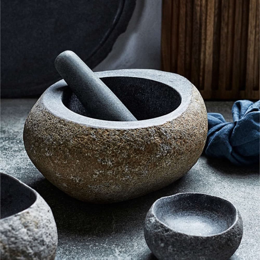 Valley Small Natural Riverstone Bowl by Muubs - Image 5