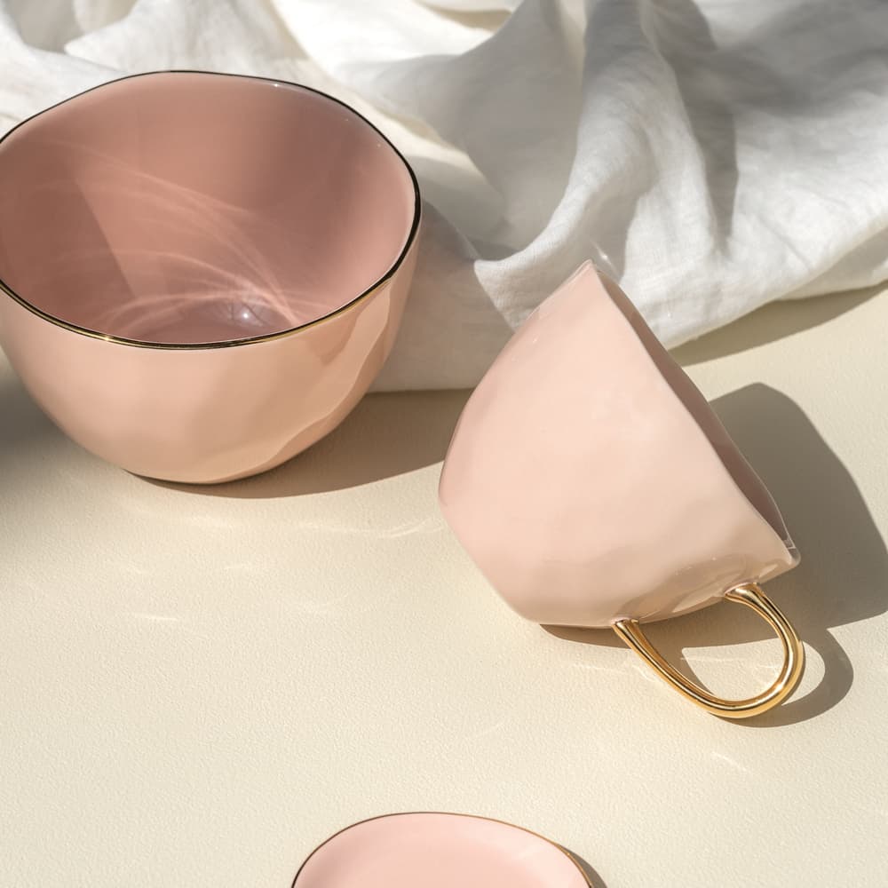 Good Morning Tea Cup Old Pink Set of 2 by Urban Nature Culture - Image 3