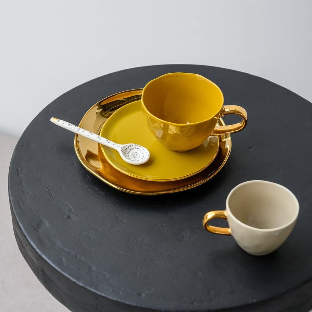 Good Morning Breakfast Plate Gold Set of 2 by Urban Nature Culture - Image 2