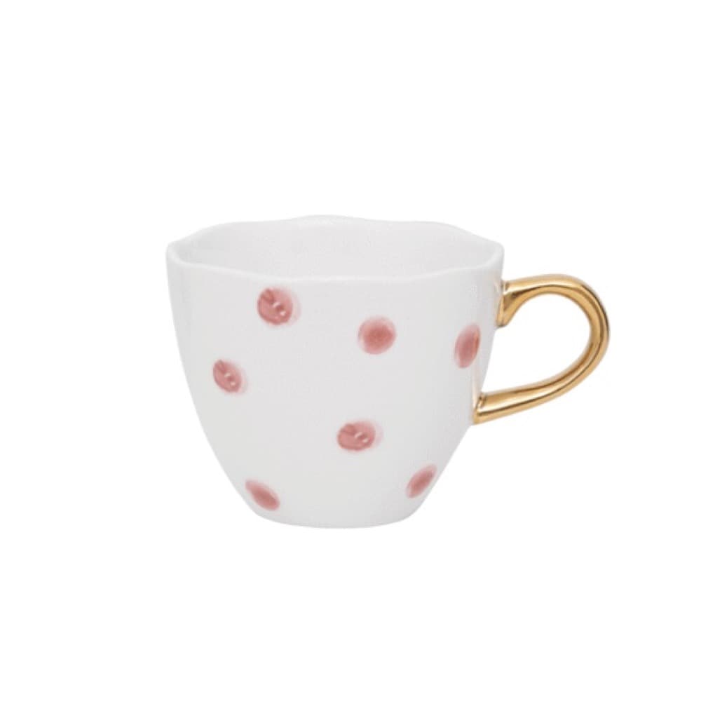 Good Morning Coffee Cup Small Dots Cameo Brown Set of 2 by Urban Nature Culture
