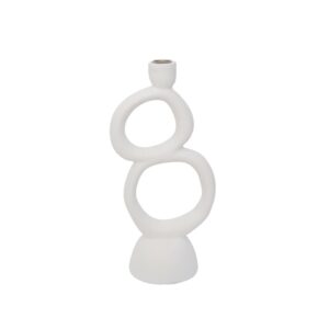 Candle Holder Ecomix Rough Sophistication Double White by Urban Nature Culture