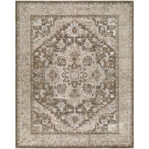 Arda Taupe Machine Woven Rug by Livabliss
