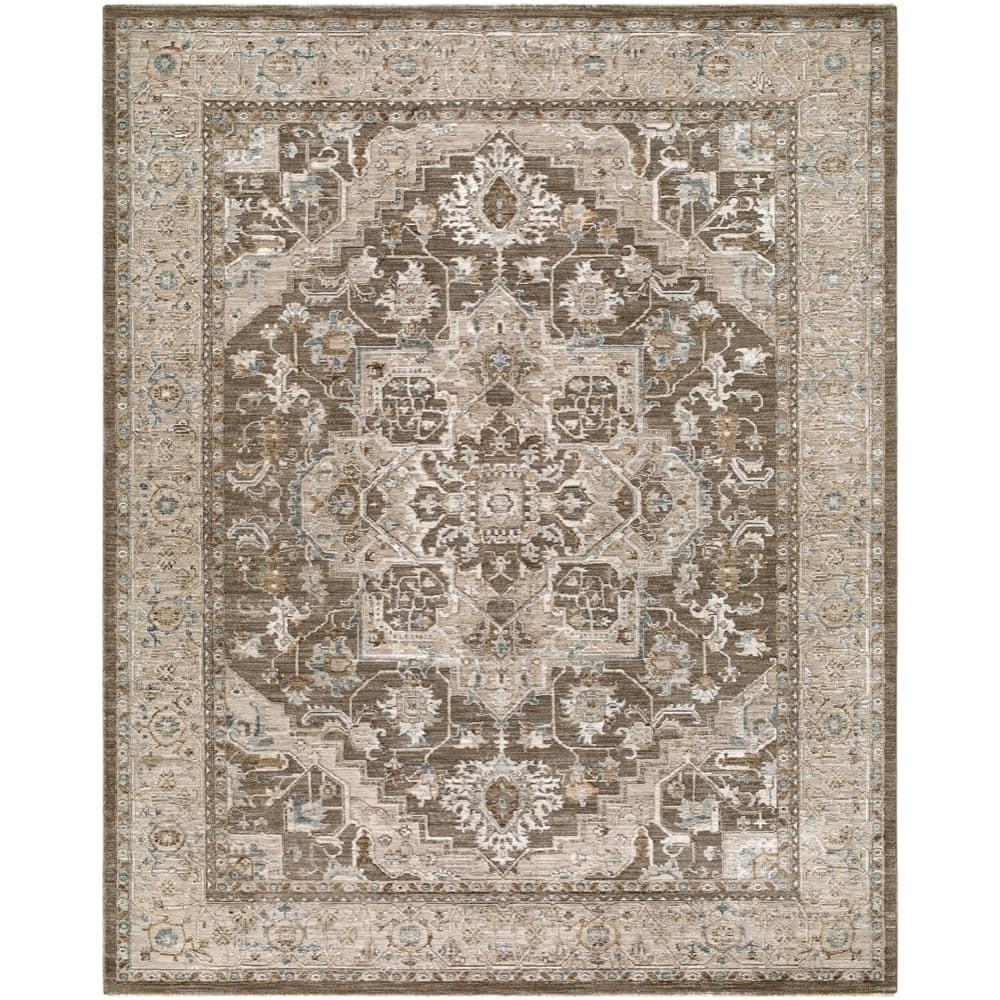 Arda Taupe Machine Woven Rug by Livabliss