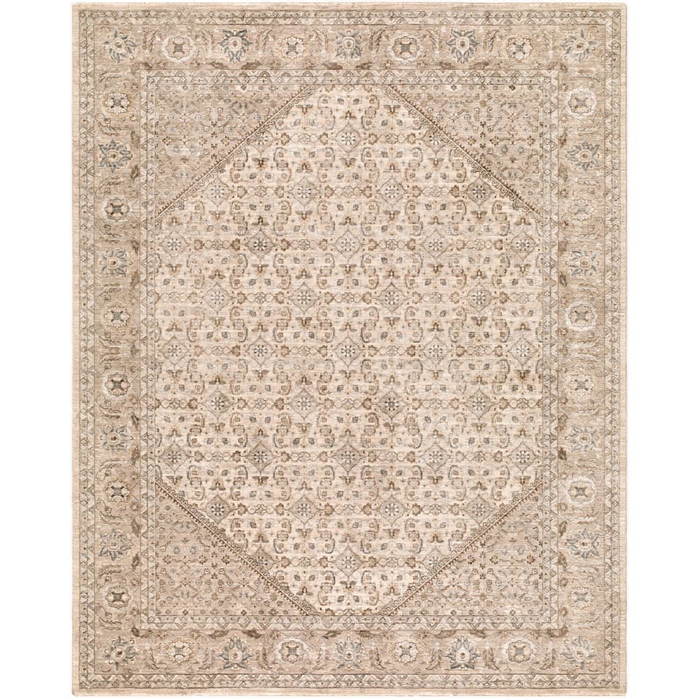 Arda Light Gray Machine Woven Rug by Livabliss