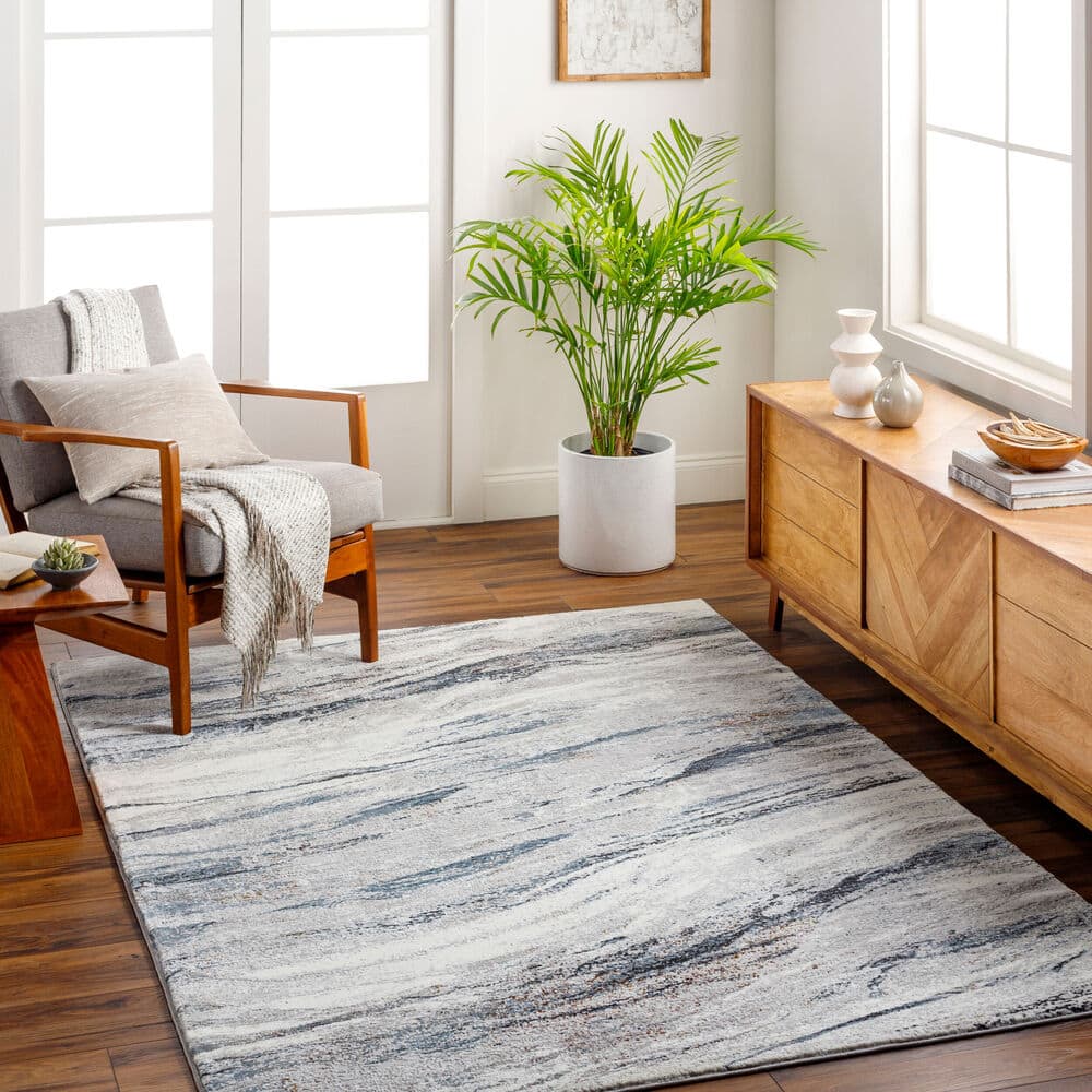 Allegro Plus Ivory Machine Woven Rug by Livabliss - Image 2