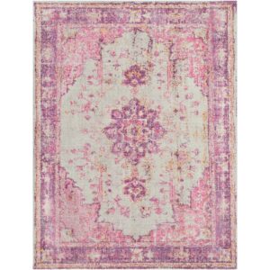 Antioch Red Machine Woven Rug by Livabliss