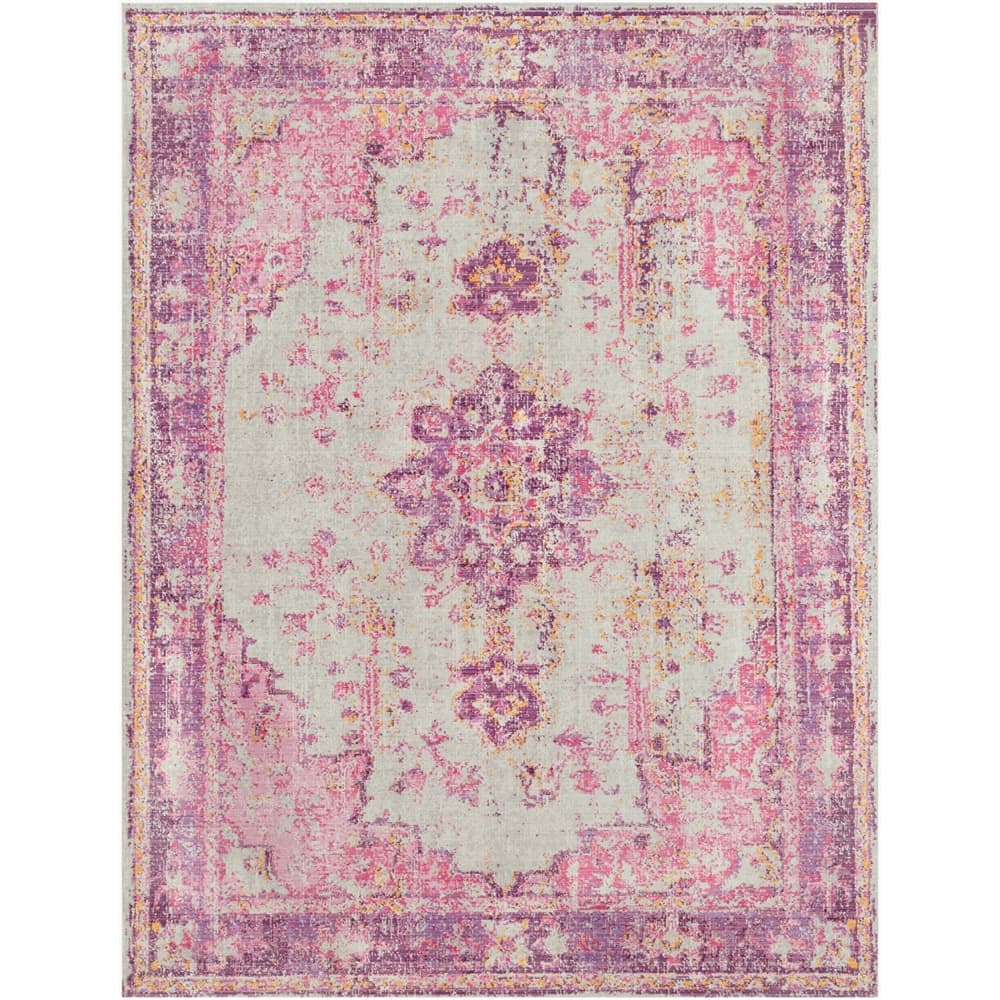 Antioch Red Machine Woven Rug by Livabliss