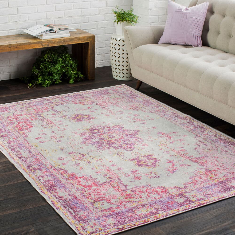 Antioch Red Machine Woven Rug by Livabliss - Image 2