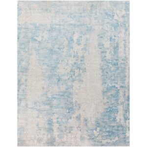 Aisha Light Blue Machine Woven Rug by Livabliss