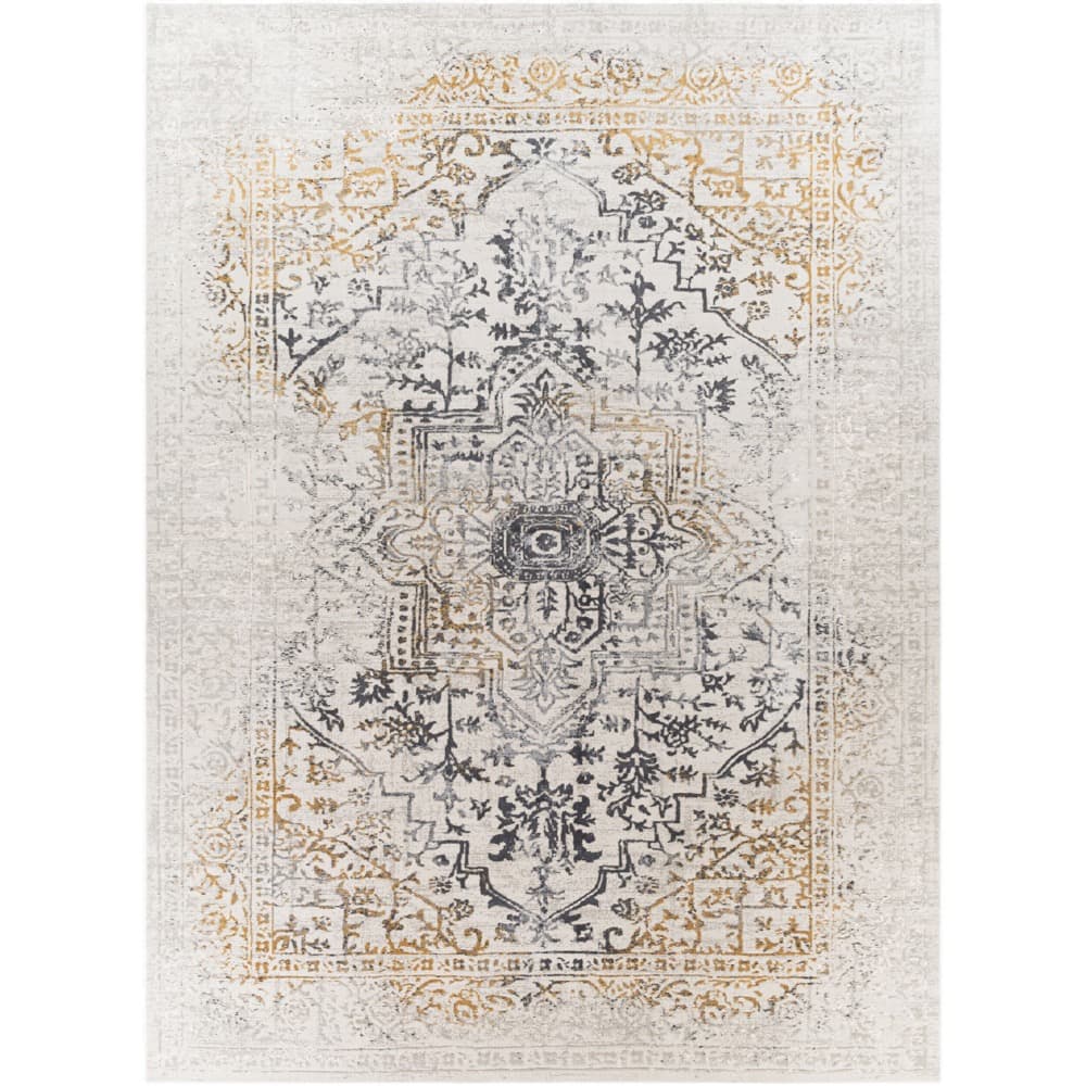 Aisha Charcoal Machine Woven Rug by Livabliss