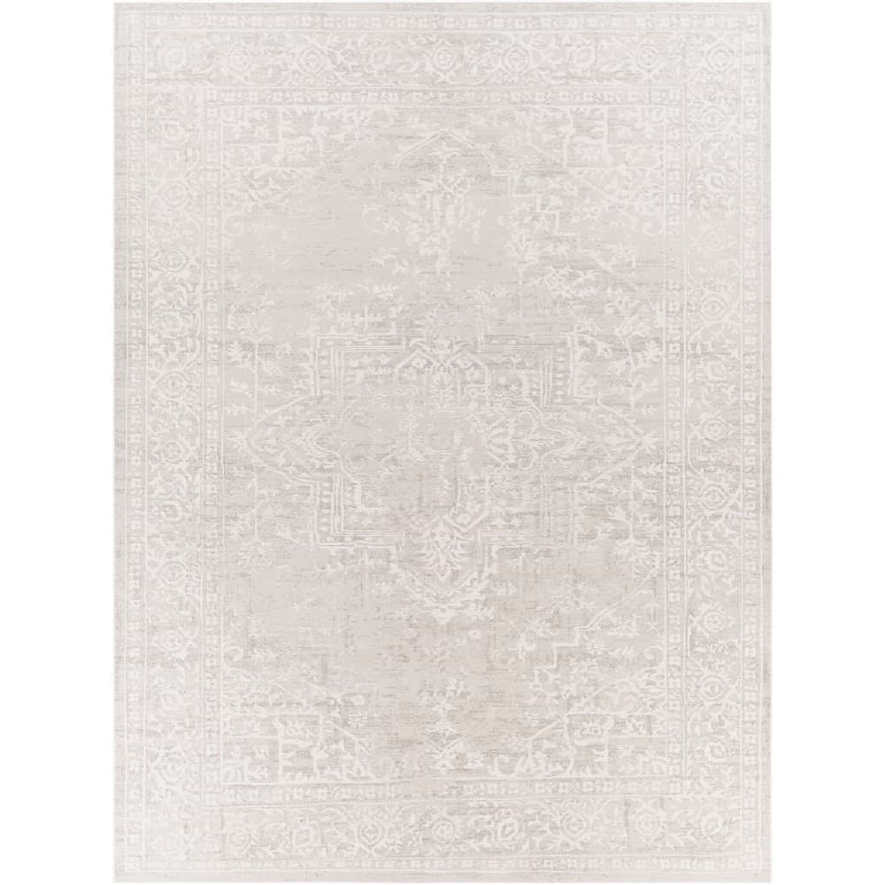 Aisha Gray Machine Woven Rug by Livabliss