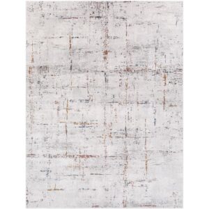 Aisha Gray Machine Woven Rug by Livabliss