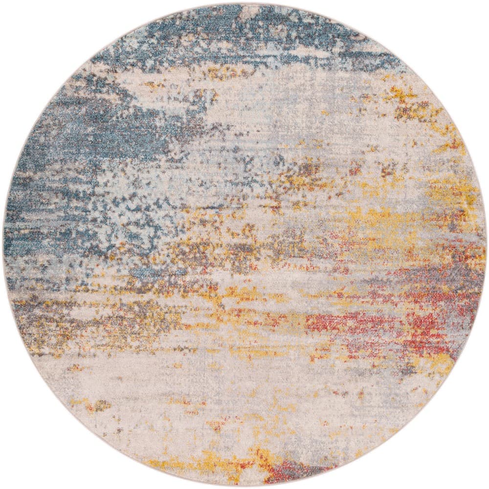 Ankara Dark Blue Machine Woven Rug by Livabliss - Image 6