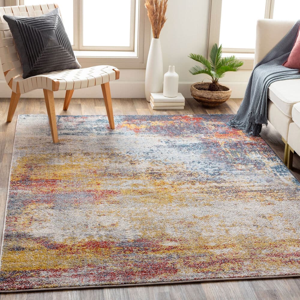 Ankara Dark Blue Machine Woven Rug by Livabliss - Image 2