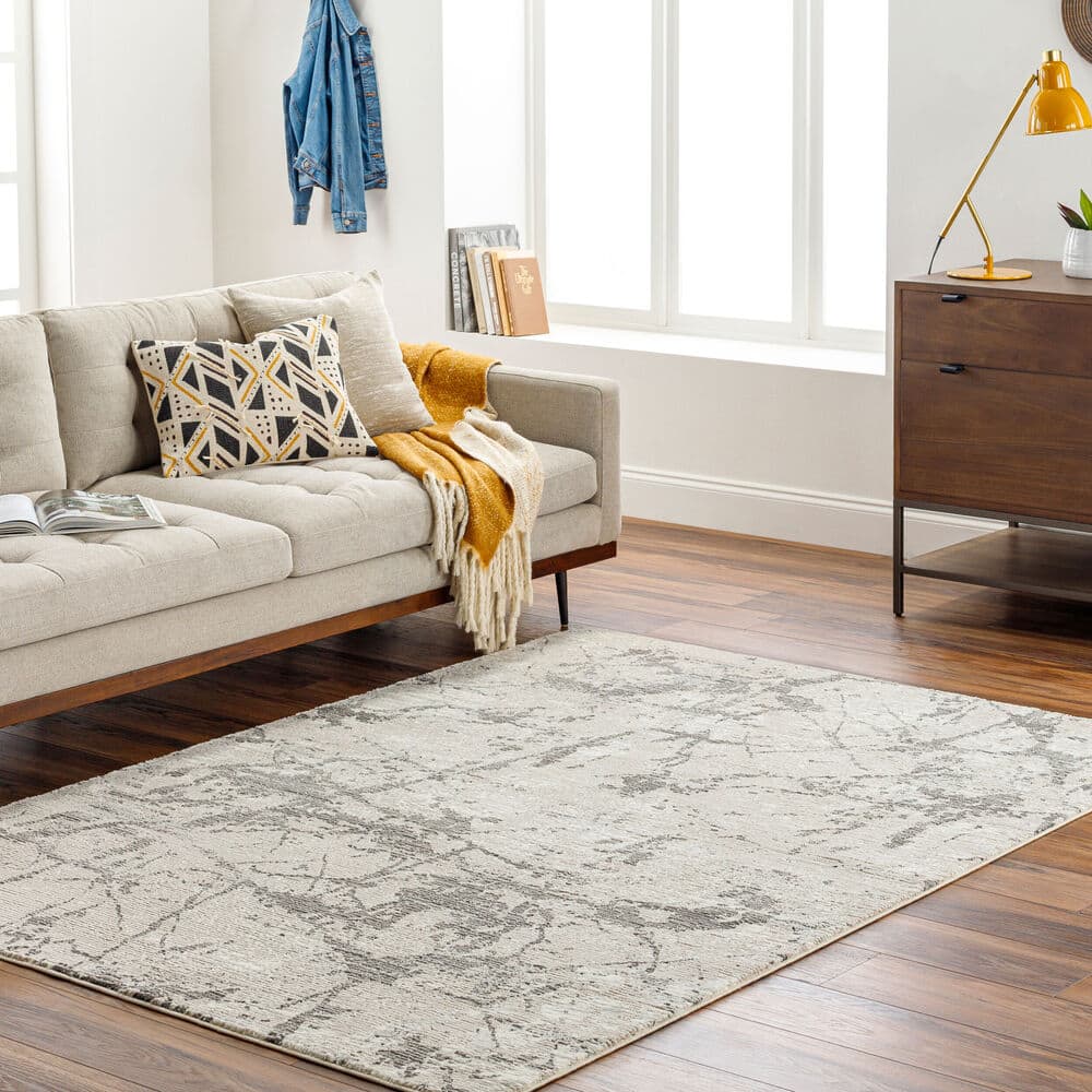 Alder Ivory Machine Woven Rug by Livabliss - Image 2