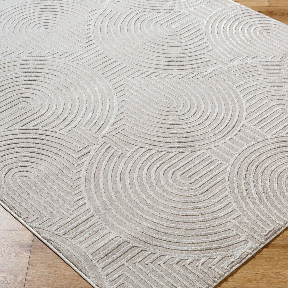 Alder Taupe Machine Woven Rug by Livabliss - Image 2