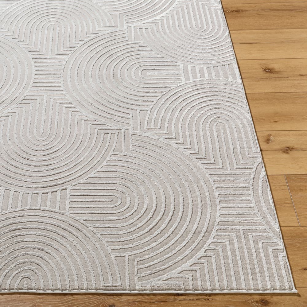 Alder Taupe Machine Woven Rug by Livabliss - Image 3
