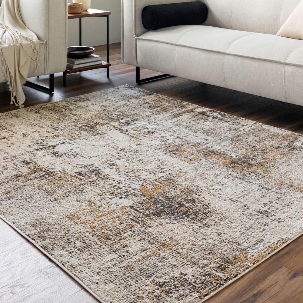 Allegro Light Beige Machine Woven Rug by Livabliss - Image 2