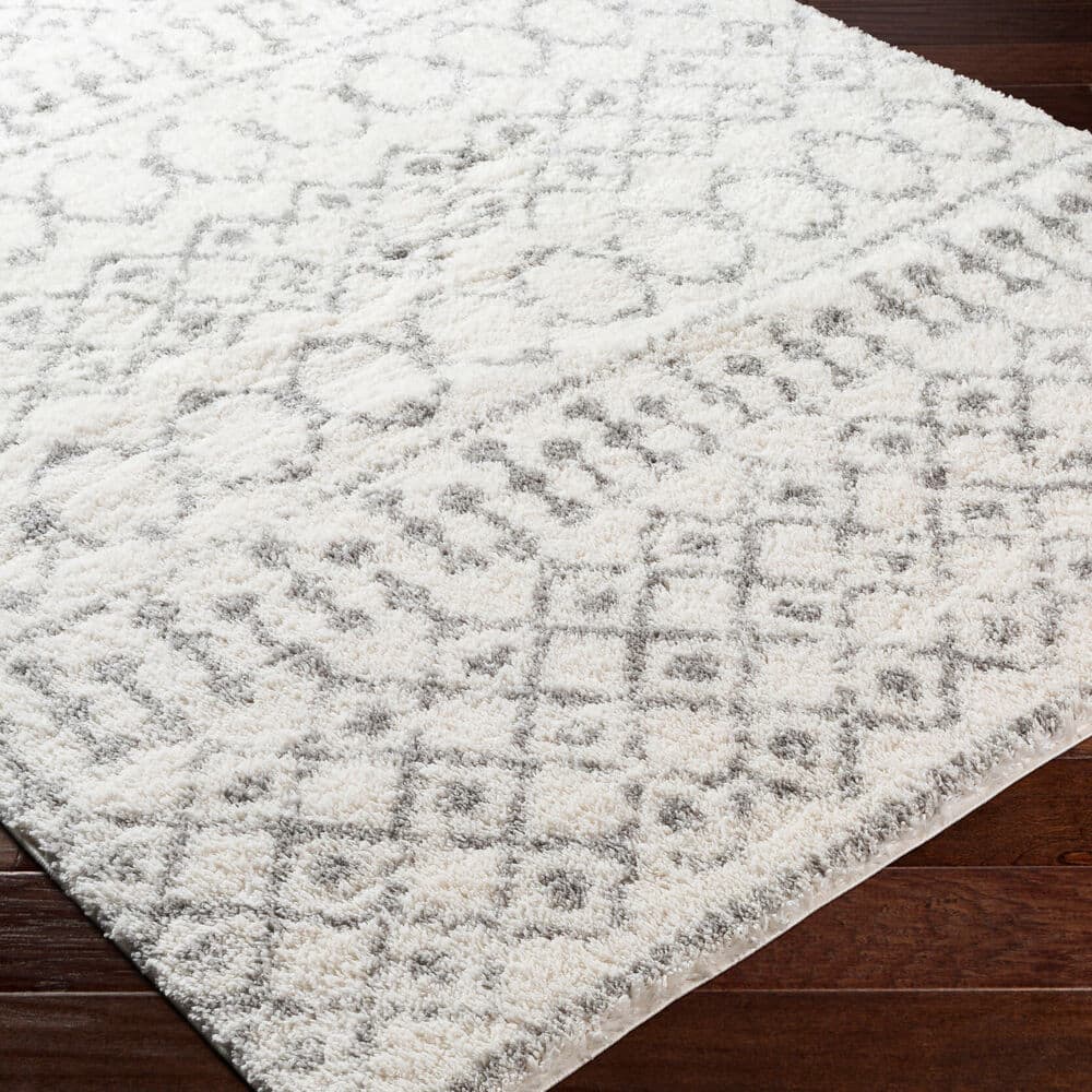 Aliyah Shag Off-White Machine Woven Rug by Livabliss - Image 3