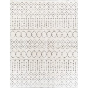 Aliyah Shag Off-White Machine Woven Rug by Livabliss