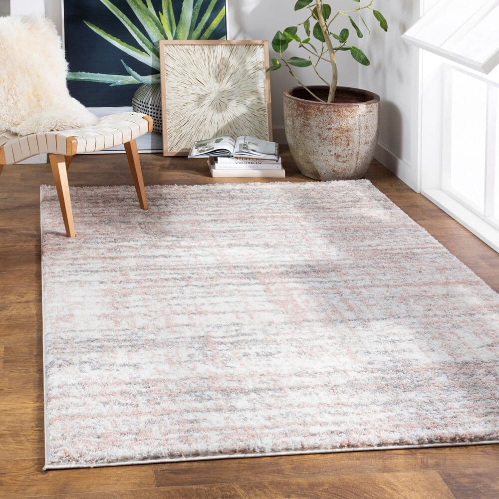 Aliyah Shag Pink Machine Woven Rug by Livabliss - Image 2