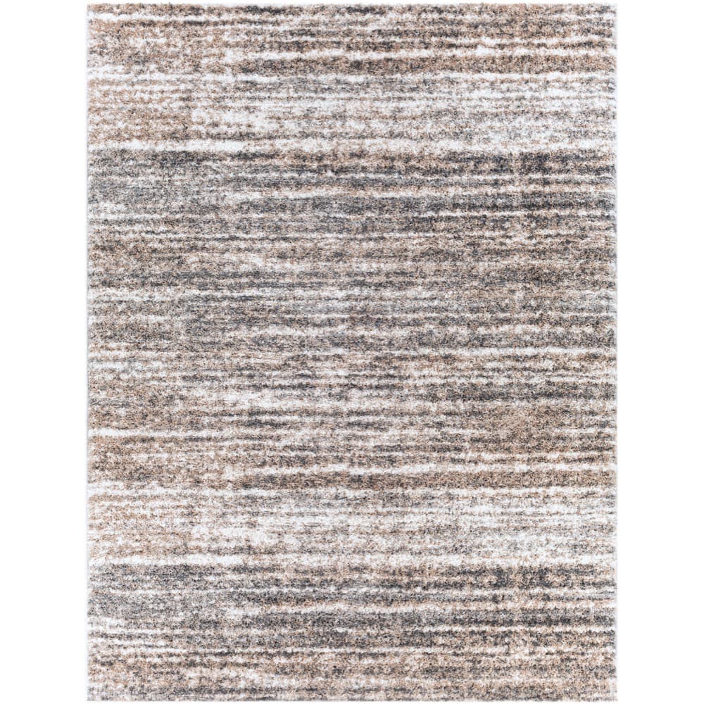 Aliyah Shag Brown Machine Woven Rug by Livabliss