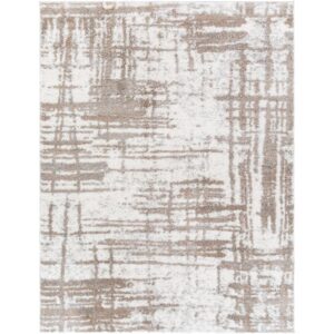 Aliyah Shag Brown Machine Woven Rug by Livabliss