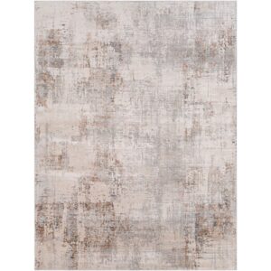 Alpine Light Gray Machine Woven Rug by Livabliss