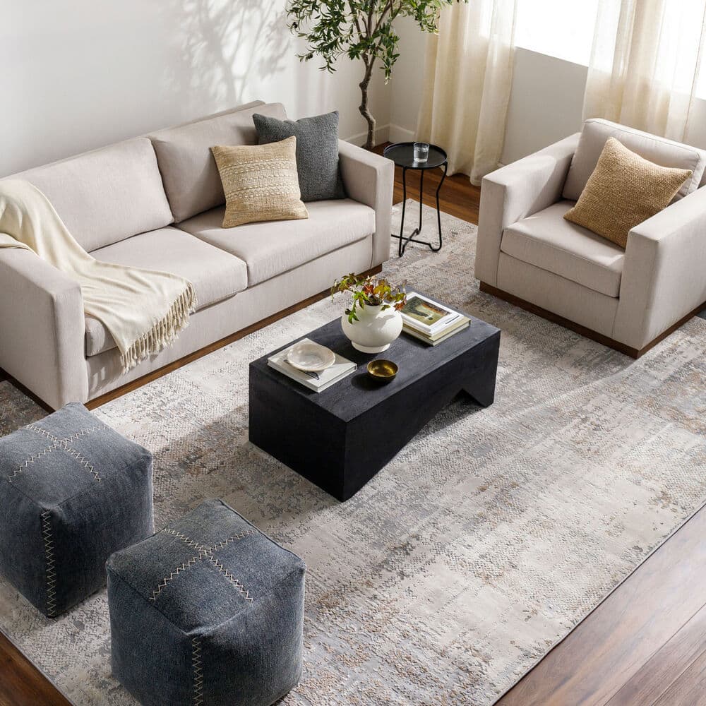 Alpine Light Gray Machine Woven Rug by Livabliss - Image 8