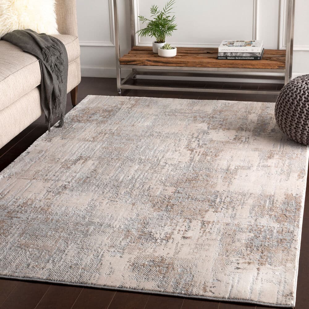 Alpine Light Gray Machine Woven Rug by Livabliss - Image 2