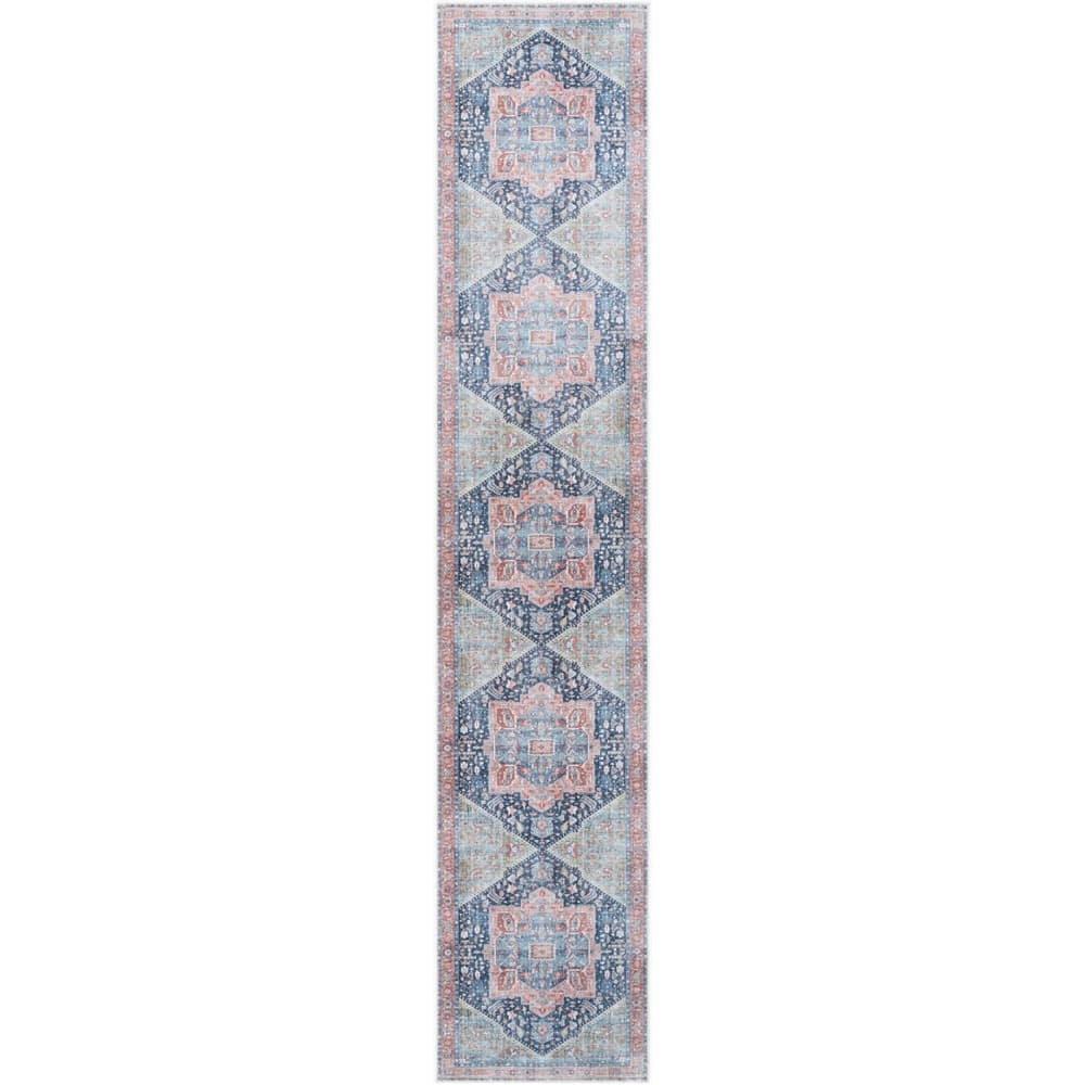 Amelie Blue Machine Woven Rug by Livabliss - Image 7