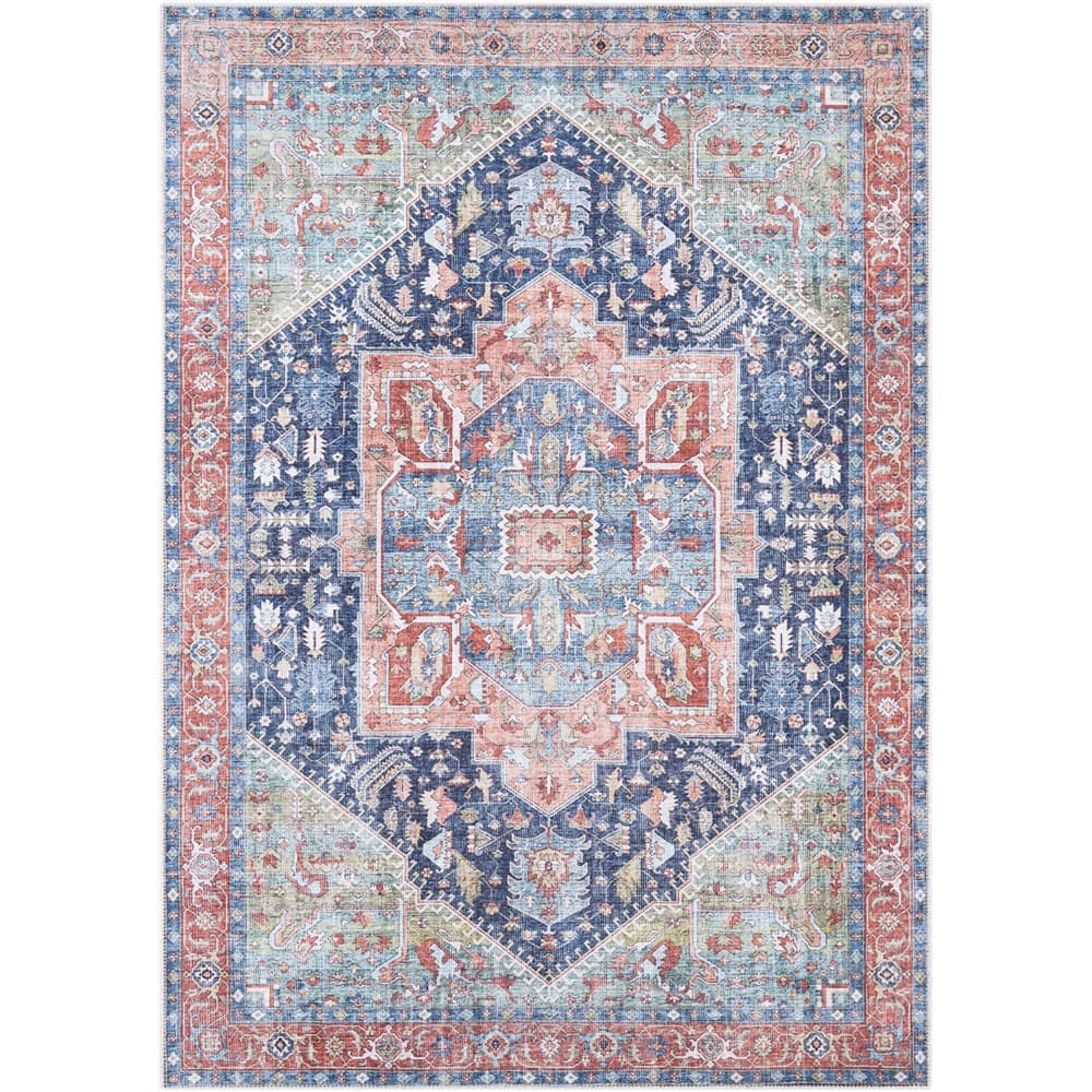 Amelie Blue Machine Woven Rug by Livabliss - Image 6