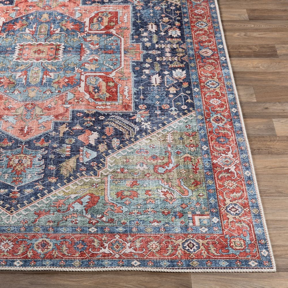 Amelie Blue Machine Woven Rug by Livabliss - Image 5