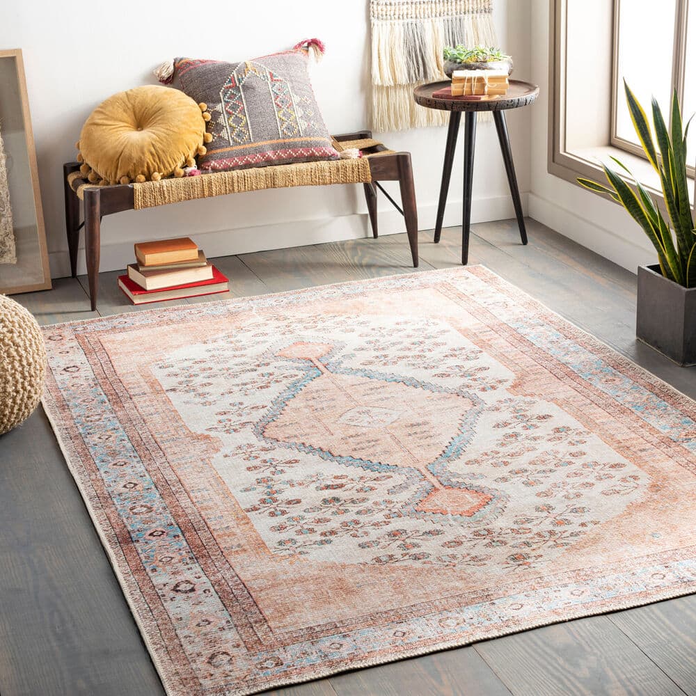 Amelie Pink Machine Woven Rug by Livabliss - Image 2