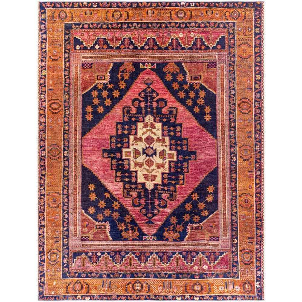 Amelie Brown Machine Woven Rug by Livabliss