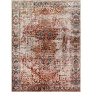 Amelie Burgandy Machine Woven Rug by Livabliss