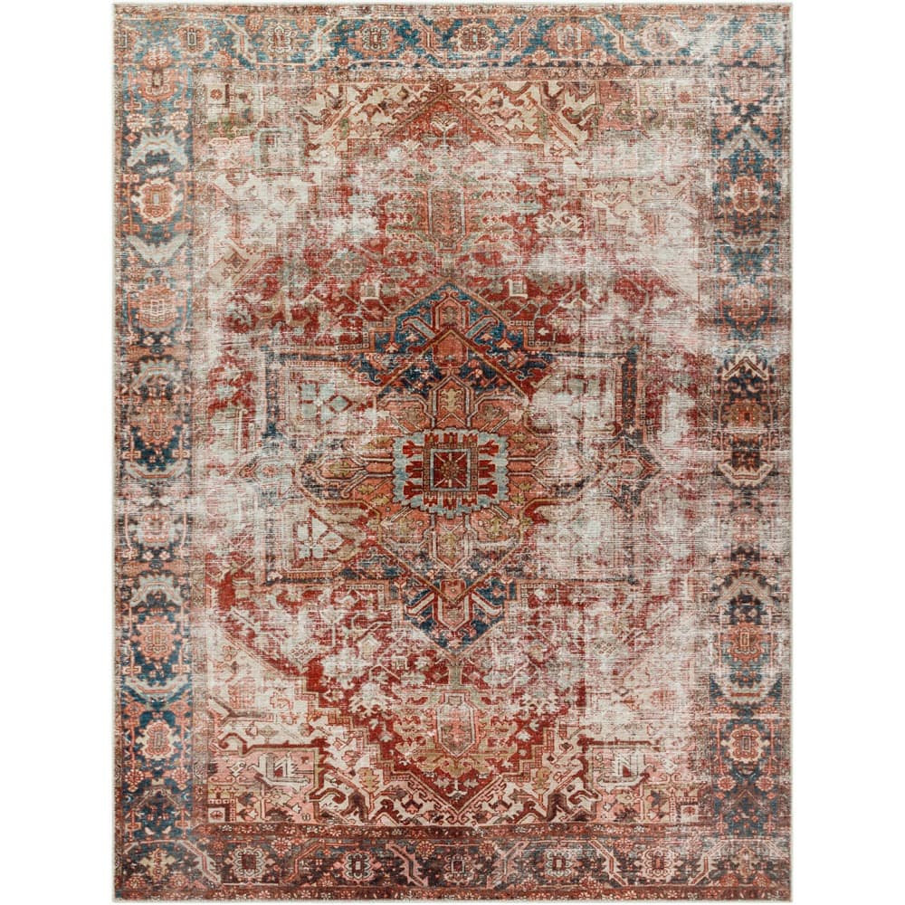 Amelie Burgandy Machine Woven Rug by Livabliss